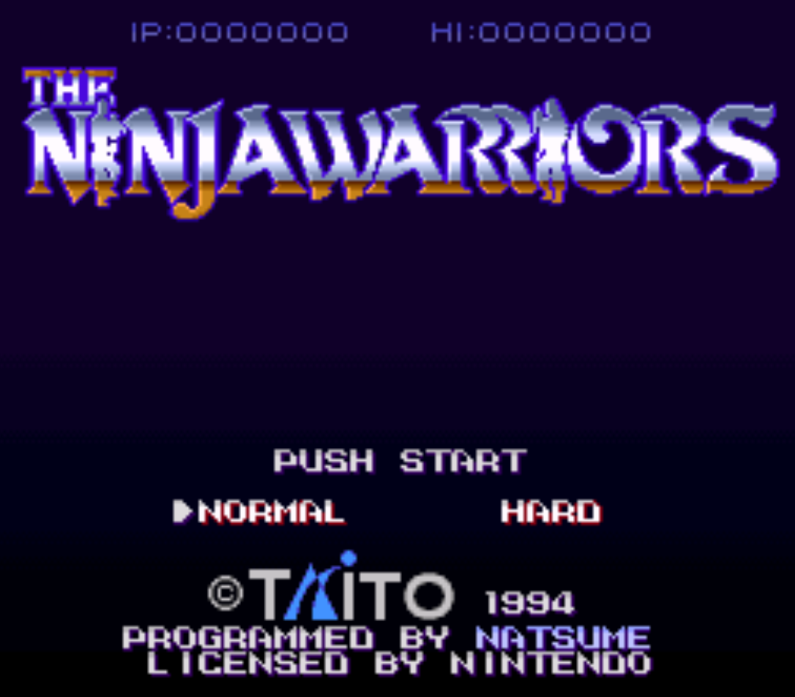 The Ninja Warriors Title Screen